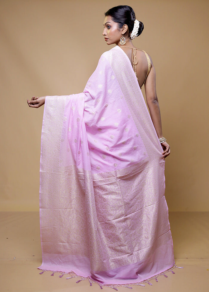 Pink Georgette Saree With Blouse Piece