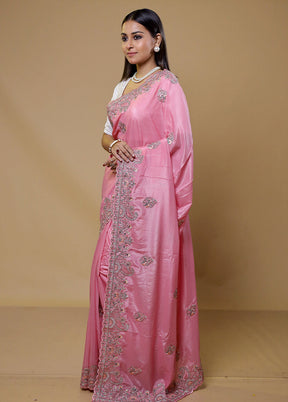 Pink Jimmy Choo Saree With Blouse Piece