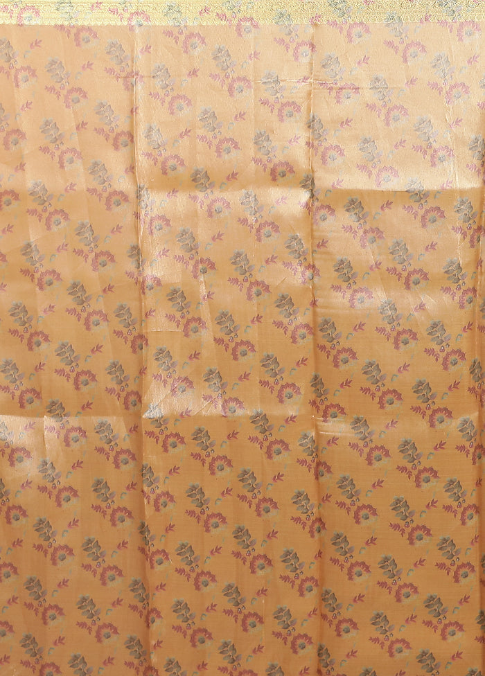 Multicolor Tissue Silk Saree With Blouse Piece