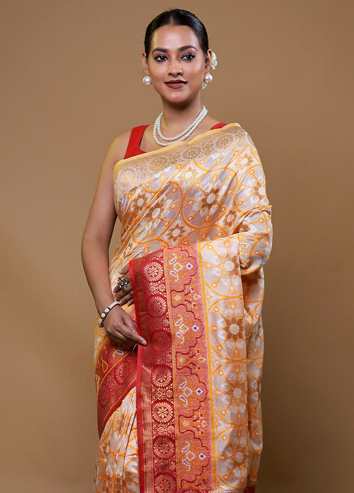 Grey Dupion Silk Saree With Blouse Piece