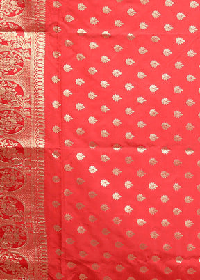 Red Organza Saree With Blouse Piece