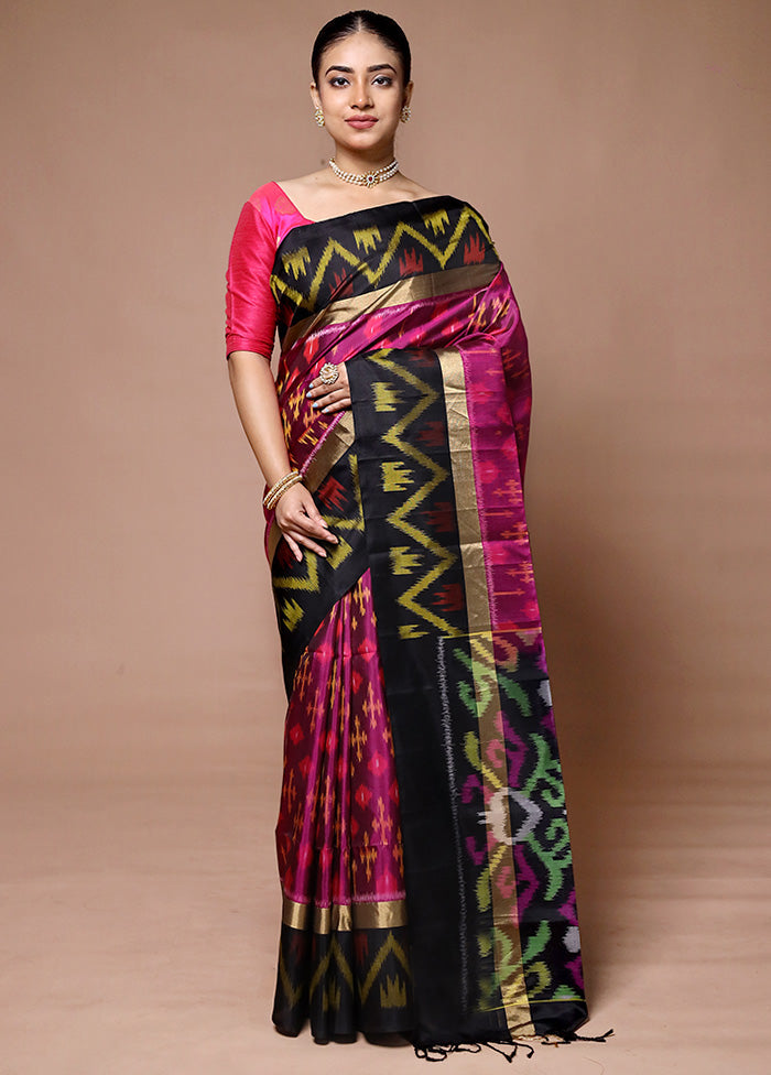 Pink Handloom Kanchipuram Pure Silk Saree With Blouse Piece