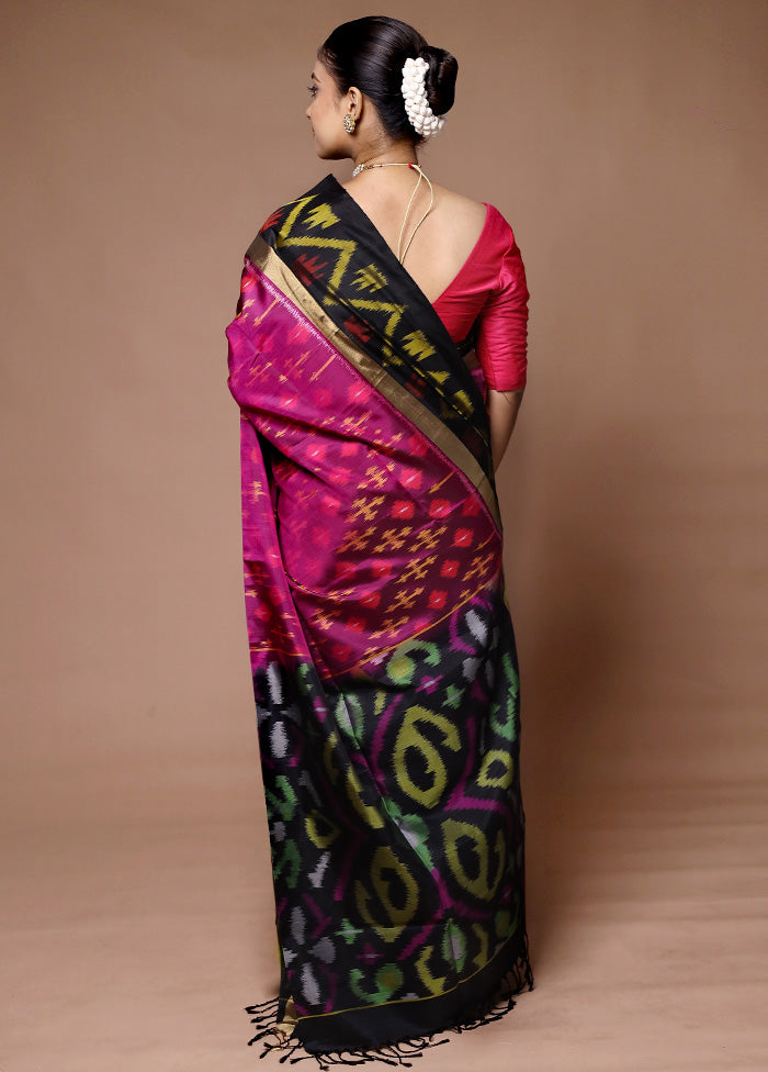 Pink Handloom Kanchipuram Pure Silk Saree With Blouse Piece