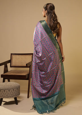 Pink Dupion Silk Saree With Blouse Piece