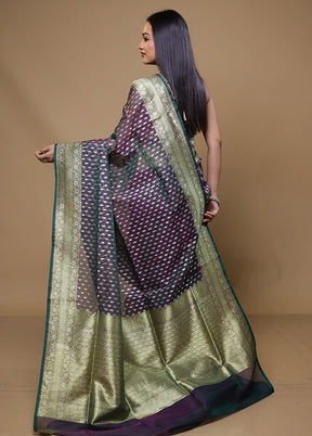 Grey Organza Saree With Blouse Piece