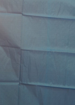 Blue Organza Saree With Blouse Piece