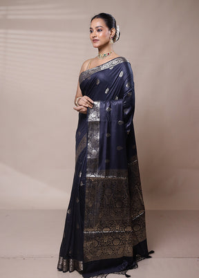 Black Cotton Saree With Blouse Piece