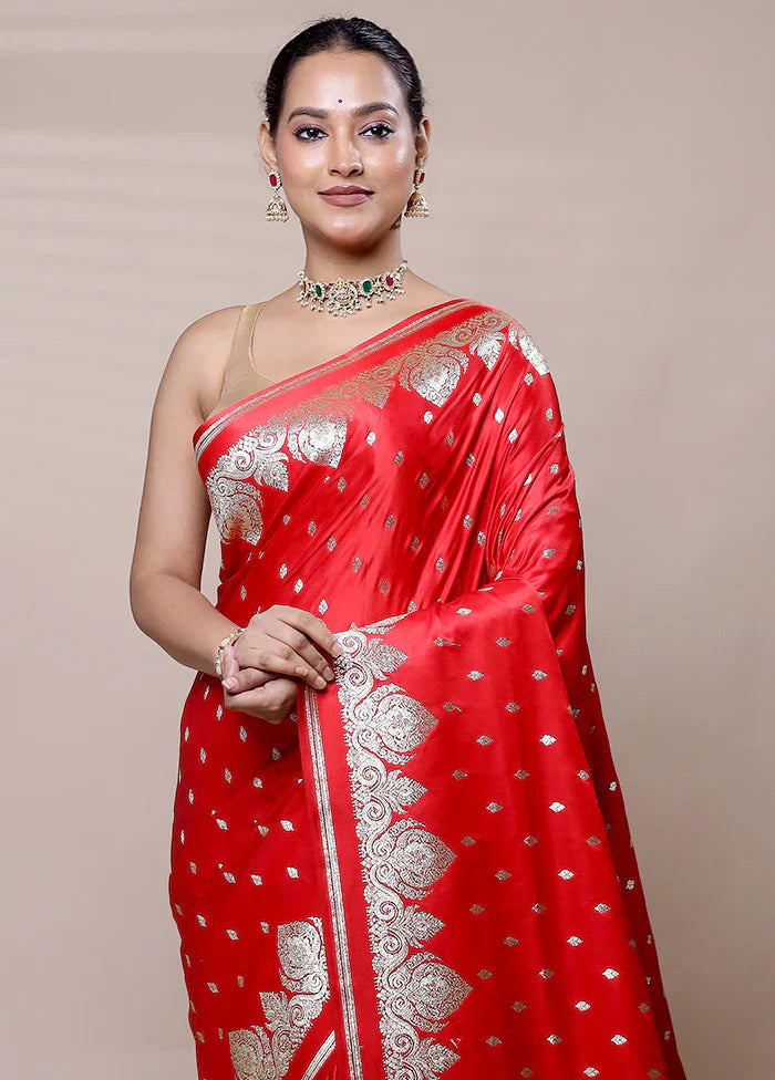 Red & Blue Banarasi Duo Combo