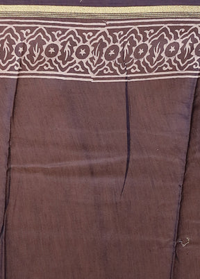 Blue Chanderi Silk Saree With Blouse Piece