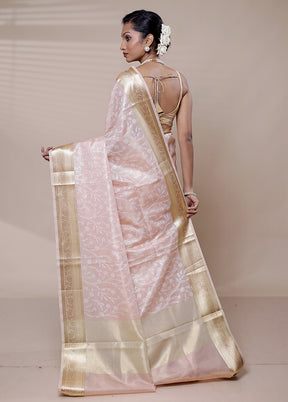 Pink Kota Cotton Saree With Blouse Piece