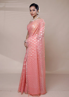 Pink Organza Saree With Blouse Piece