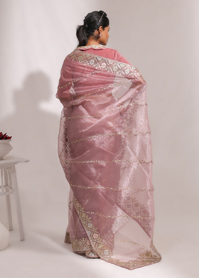 Purple Dupion Silk Saree With Blouse Piece