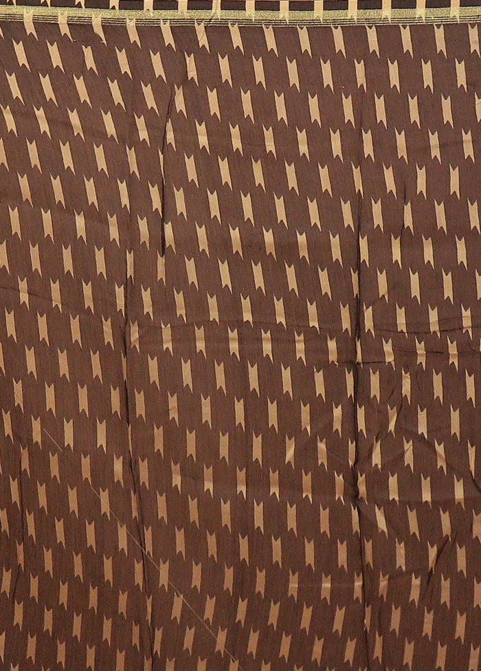 Black Chanderi Silk Saree With Blouse Piece