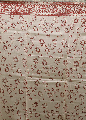 Black Chanderi Cotton Saree With Blouse Piece