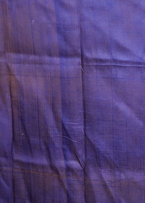 Blue Printed Pure Silk Saree Without Blouse Piece