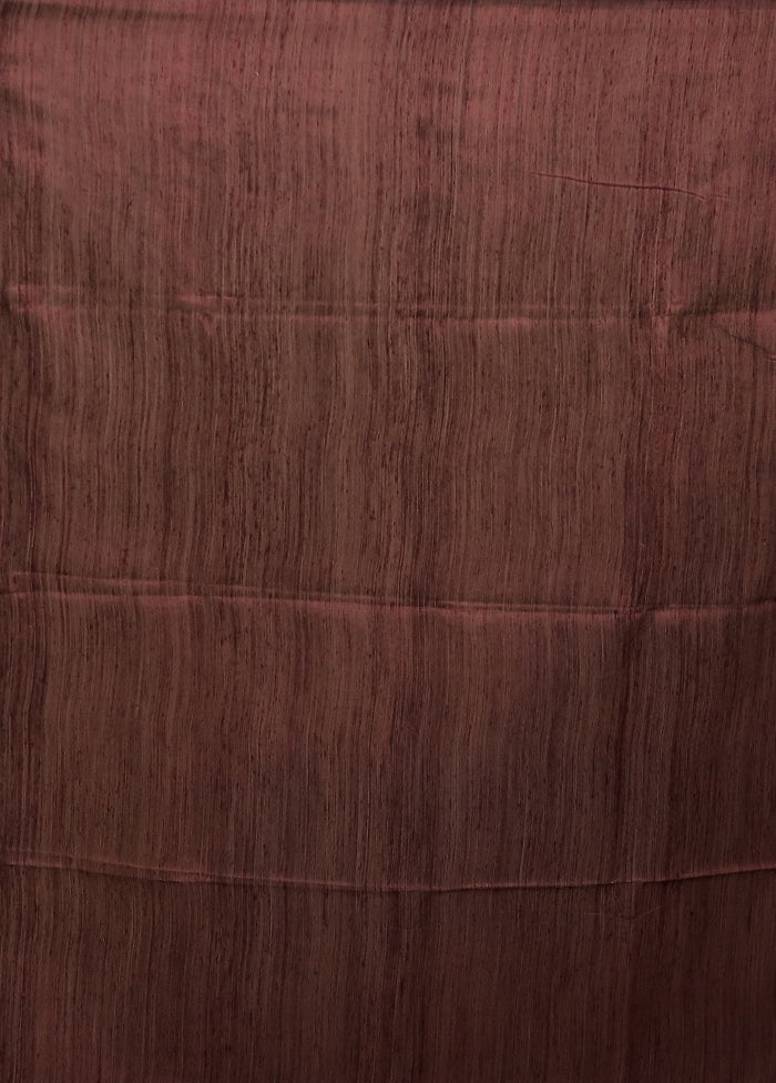 Purple Handloom Matka Pure Silk Saree With Blouse Piece