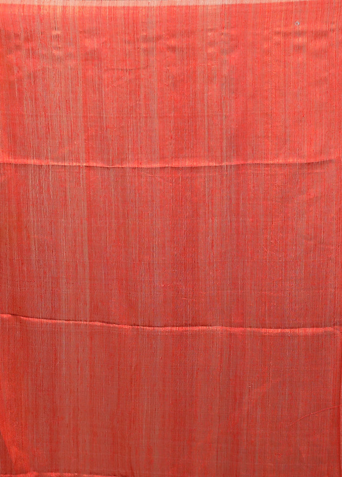 Pink Handloom Matka Pure Silk Saree With Blouse Piece