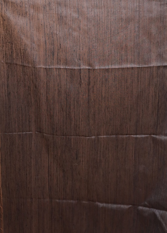 Black Handloom Matka Pure Silk Saree With Blouse Piece