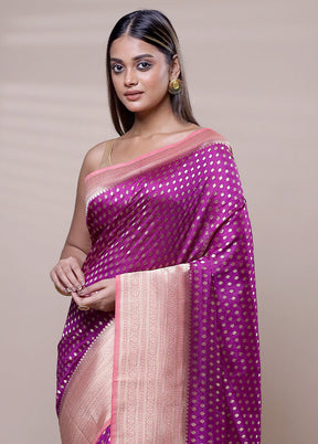 Pink Georgette Saree With Blouse Piece