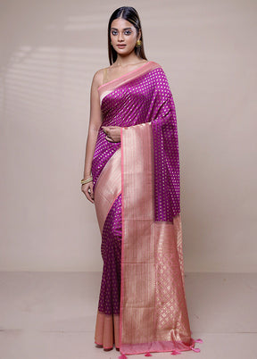 Pink Georgette Saree With Blouse Piece