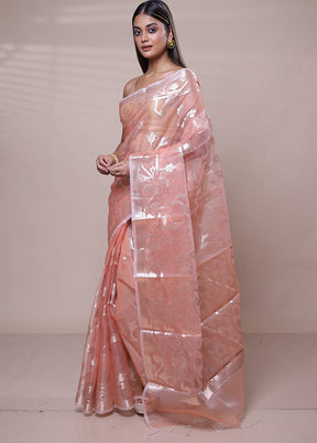 Pink Organza Saree With Blouse Piece