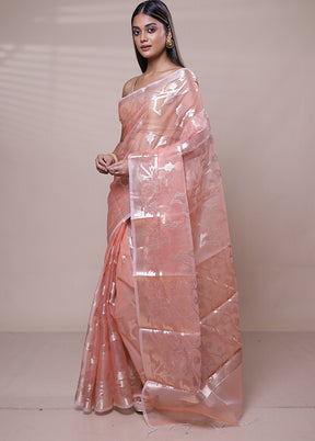 Pink Organza Saree With Blouse Piece