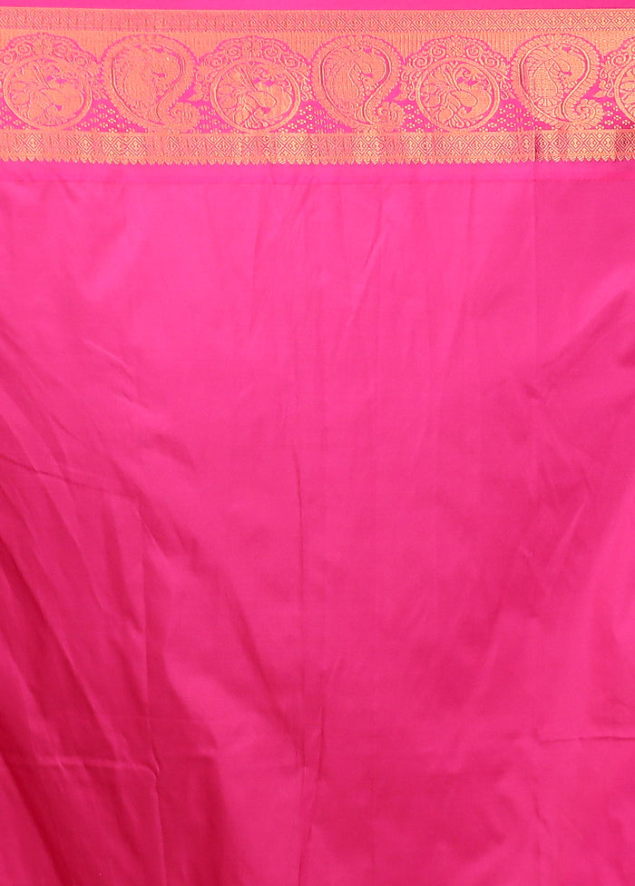 Multicolor Kanjivaram Silk Saree With Blouse Piece