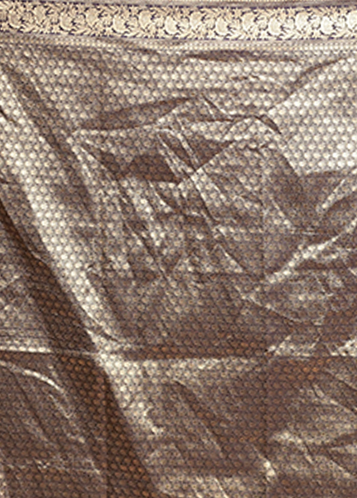 Blue Dupion Silk Saree With Blouse Piece