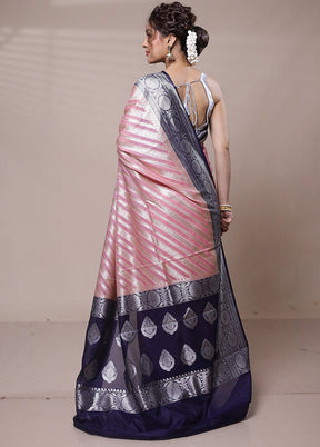 Pink Organza Saree With Blouse Piece