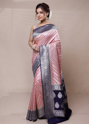 Pink Organza Saree With Blouse Piece