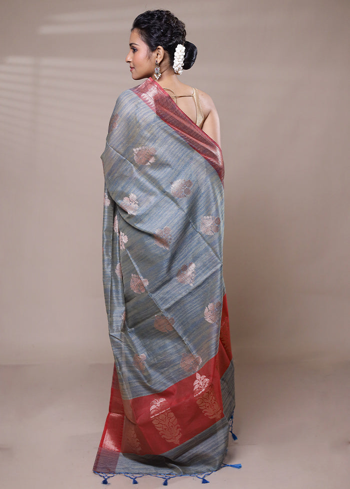 Pink Dupion Silk Saree With Blouse Piece