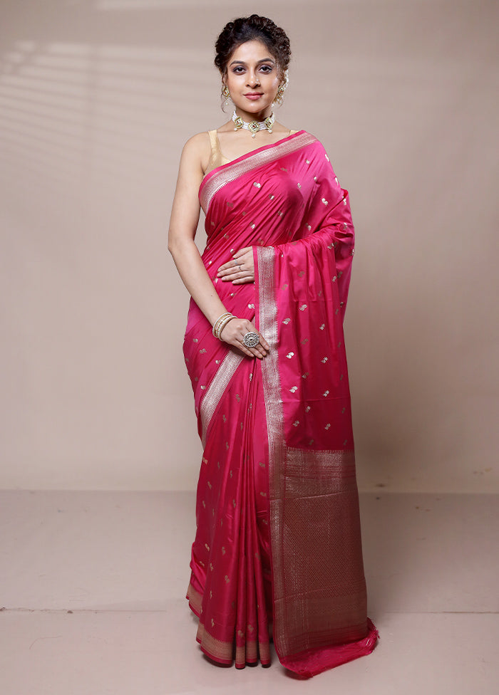 Red Dupion Silk Saree With Blouse Piece