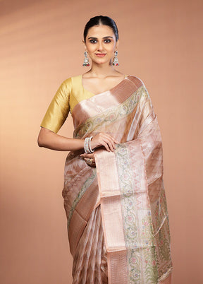 Multicolor Tissue Silk Saree With Blouse Piece
