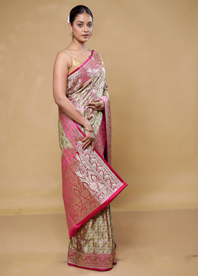 Golden Tanchoi Silk Saree With Blouse Piece