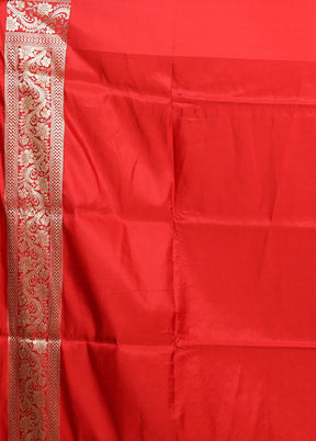 Blue Handloom Banarasi Pure Silk Saree With Blouse Piece