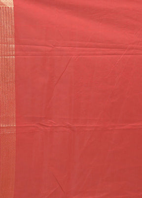 Red Kora Silk Saree With Blouse Piece