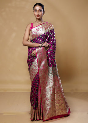 Pink Tanchoi Silk Saree With Blouse Piece