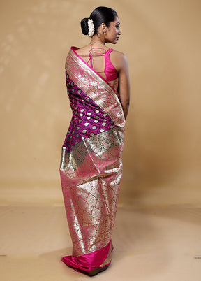 Pink Tanchoi Silk Saree With Blouse Piece