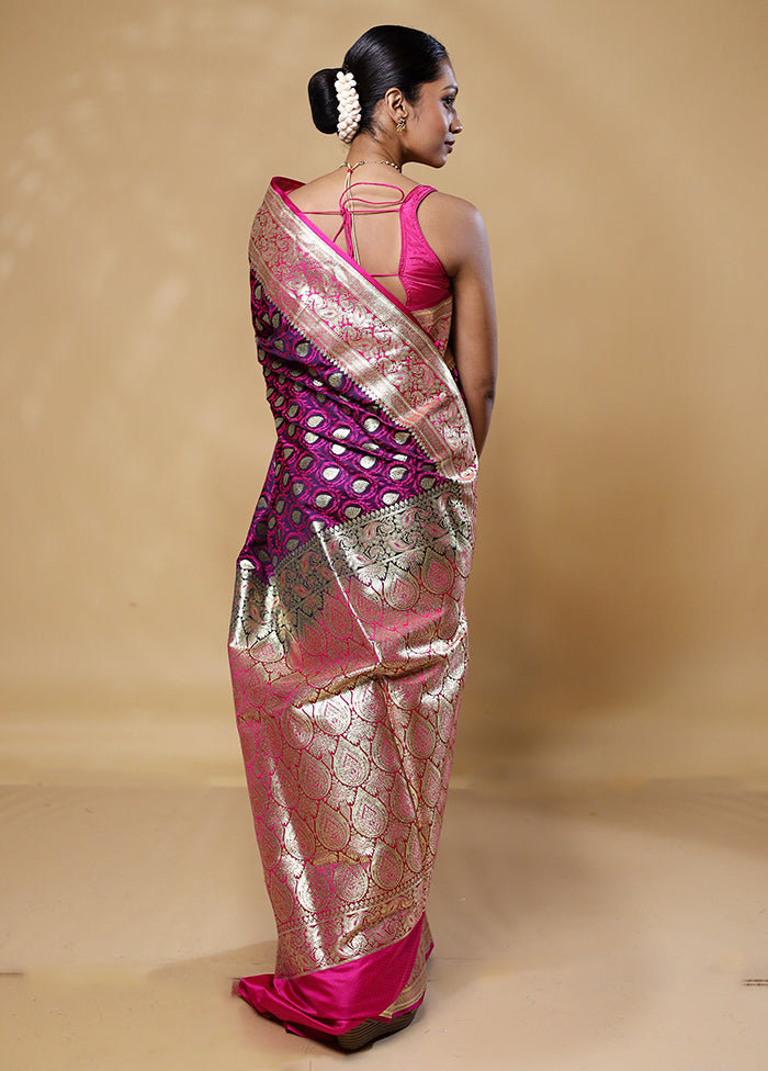 Pink Tanchoi Silk Saree With Blouse Piece