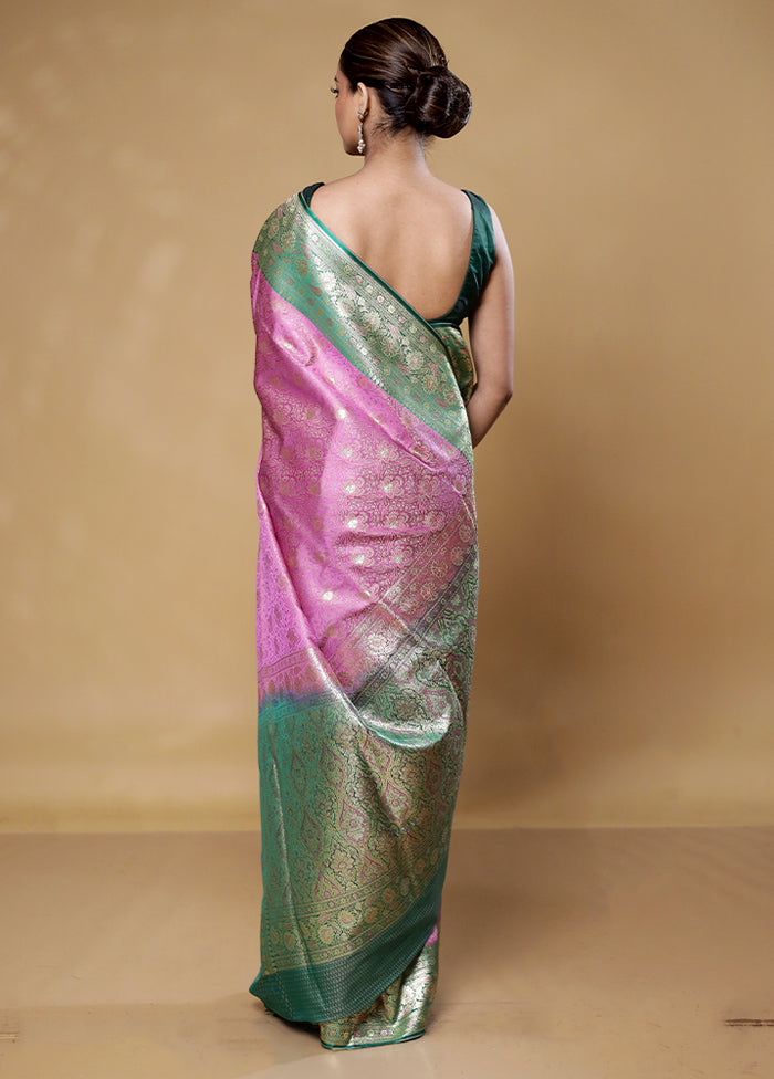 Purple Tanchoi Silk Saree With Blouse Piece