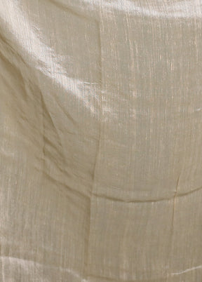 Cream Handloom Pure Organza Saree With Blouse Piece