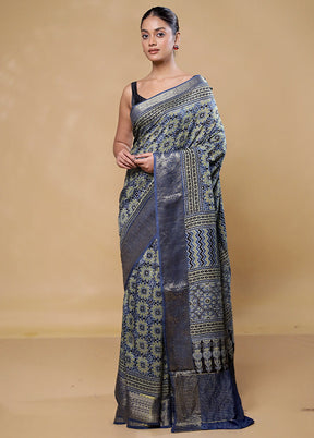 Grey Pure Modal Silk Saree Without Blouse Piece