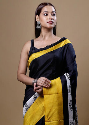 Back Printed Pure Silk Saree Without Blouse Piece