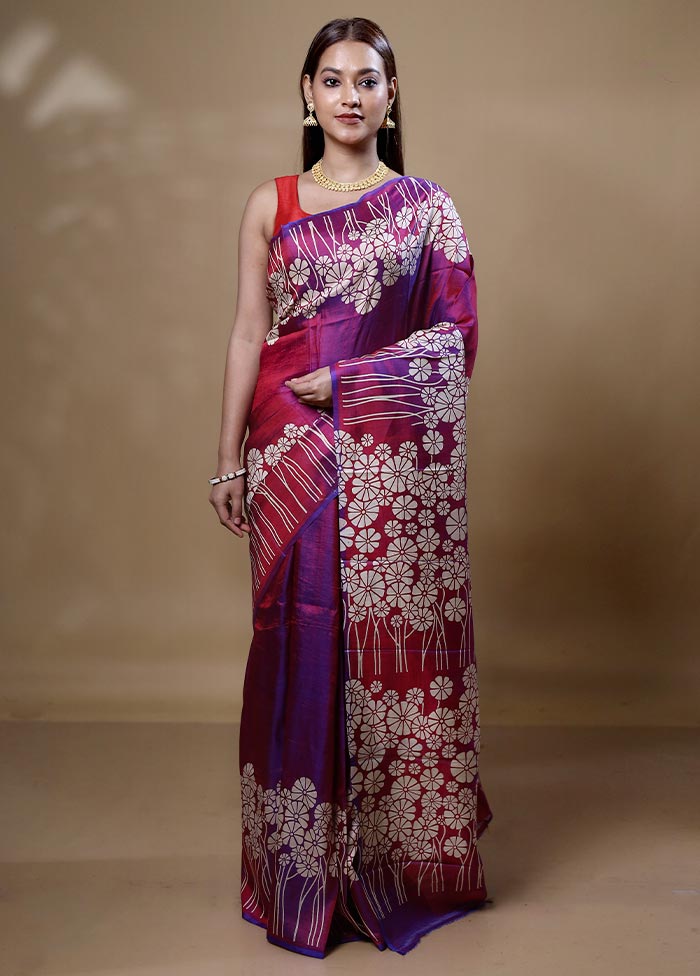 Pink Pure Bishnupuri Silk Saree Without Blouse Piece