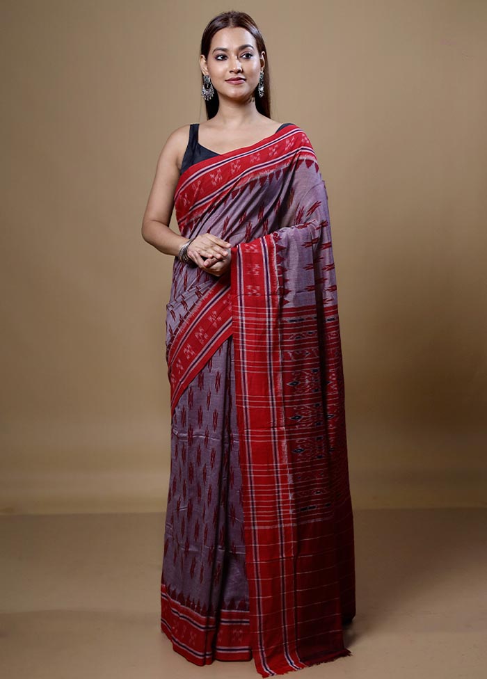 Red Pure Cotton Saree With Blouse Piece