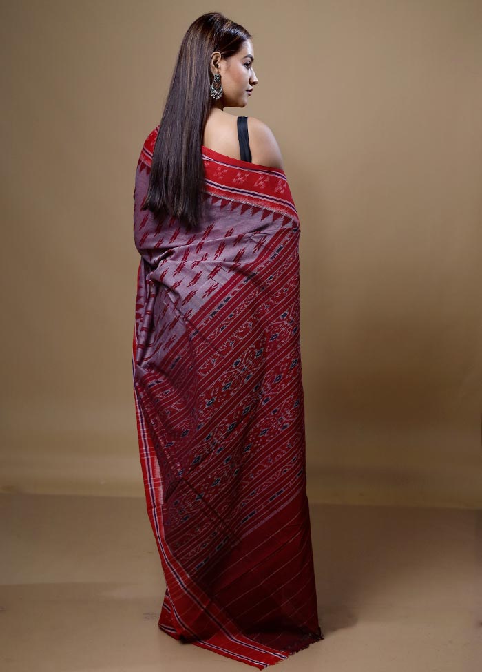 Red Pure Cotton Saree With Blouse Piece