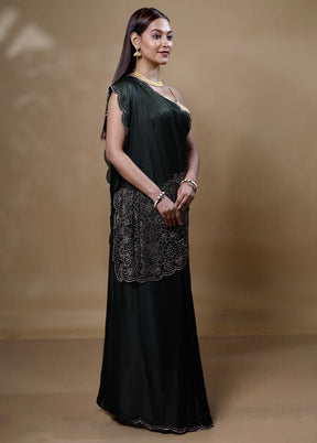 Black Jimmy Choo Saree With Blouse Piece