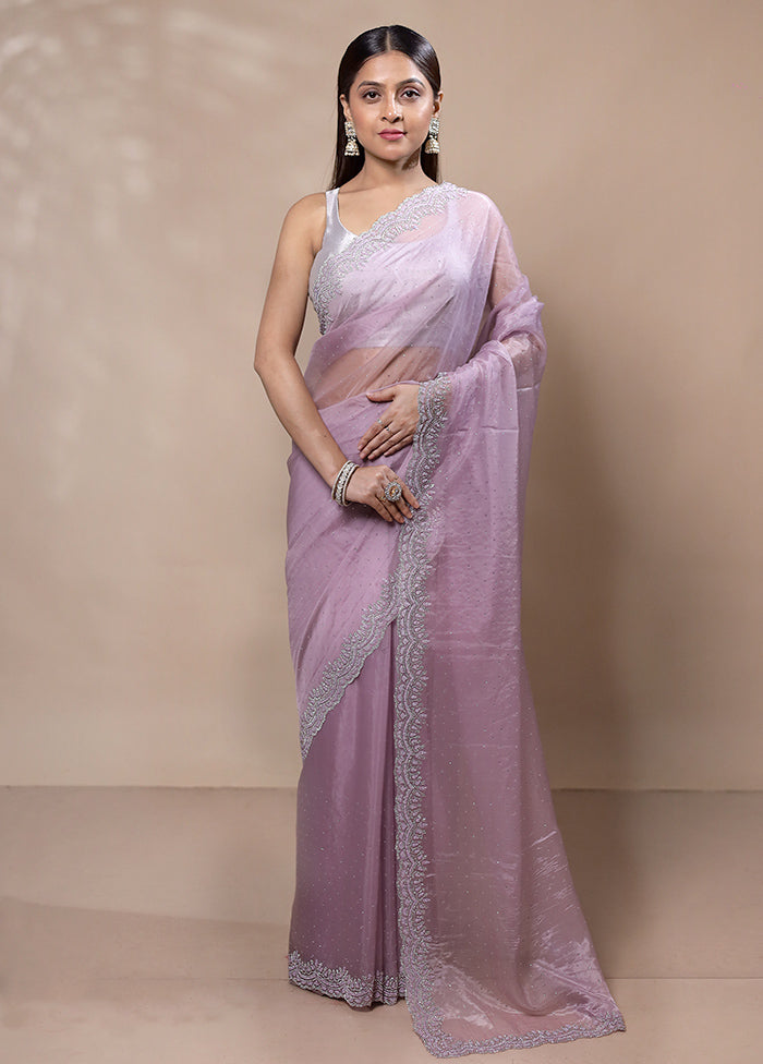 Pink Silk Saree With Blouse Piece