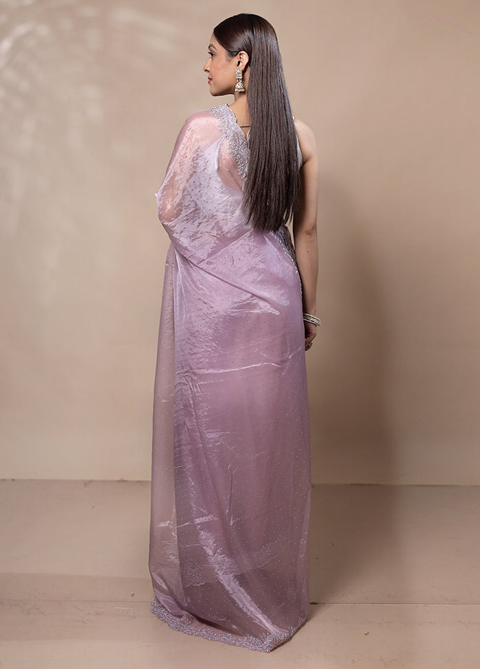 Pink Silk Saree With Blouse Piece