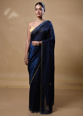 Black Jimmy Choo Saree With Blouse Piece